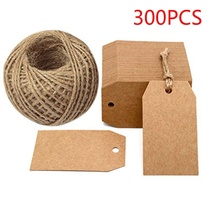 100 pack handmade tag Kraft paper round label hand-made baking cake wine bottle hanging decoration