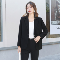 Small man suit jacket women Spring and Autumn Black foreign style work clothes British style temperament professional dress suit