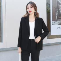 Small man suit jacket women Spring and Autumn Black foreign style work clothes British style temperament professional dress suit