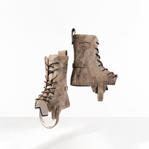 Catwalk design Independent horse leather boot cover Niche personality detachable leggings do not understand the original surgery