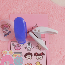 Creative stationery Cute candy color hand book punch single hole round hole manual small paper punch machine punch hole