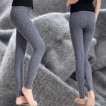 100% pure cashmere pants womens autumn and winter slim fit thickening warm leggings seamless thin section mens knitted wool pants for outer wear