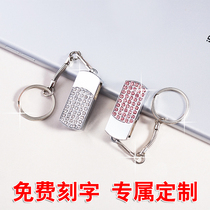 Crystal Diamond Star U disk 32G personality creative Net red USB flash disk mobile phone computer dual-purpose student couple lettering