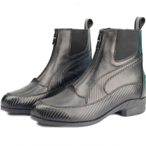 Riding boots mens and womens leather boots grass mat pattern stitching obstacle boots practice boots charcoal fiber comfort breathable reinforced equestrian leather boots
