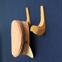 Solid Wood Bird Entrance Hanger Nordic Creative Decoration Hook Living Room Door Hood Hook Screw Nail Hanging