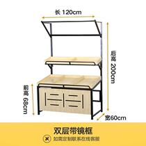 Supermarket fruit and vegetable shelf display rack fruit shop display rack multi-functional creative multi-layer new wooden frame