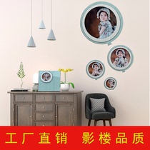 Movie Building Crystal Photo Frame Hanging Wall Album Composition Solid Wood Han Style Children Wedding Dress Personality Custom Made Photo Photo Wall