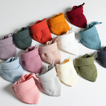 3 ins baby triangle summer thin gauze saliva towel newborn baby saliva scarf cotton bib bib