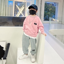 Childrens clothing spring clothing new childrens clothes boy pink foreign air blouse handsome boy with big boy long sleeve undershirt