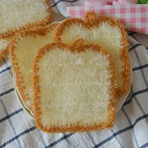 Korean INS dish towel acrylic bread dishcloth toast non-stained dishwashing cloth Baijie cleaning rag 5 pieces