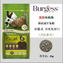 22 March UK imported Burgess Buggs high fiber mint adult rabbit food 2kg veterinary recommendation