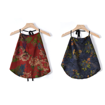 Double-sided two-sided silk fragrant cloud gauze belly female style Hanfu Chinese retro mulberry silk sling silk pajamas summer