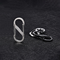 Stainless steel S-shaped 8-character quick hanging outdoor multifunctional carabineal buckle equipment adhesive hook key chain small buckle kettle buckle