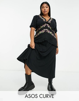 Direct mail UK 2023 new large-yard female clothing flower embroidered short sleeved dress wrap