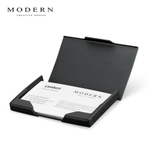 Modern Creative metal clamshell business card holder ultra-thin large capacity Mens Women Business Office business card box