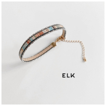 Australian Tide brand ELK Impressionist oil painting color art style leather texture ankle chain ankle chain female foot rope