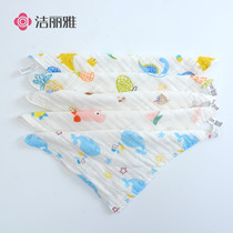 Jielia baby saliva towel cotton gauze towel children baby wash face soft household small square scarf