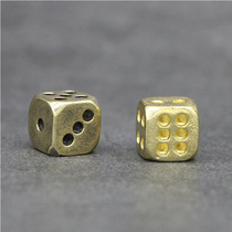 Personality pure copper dice nightclub practical brass rounded color creative accessories Crafts gift bar supplies