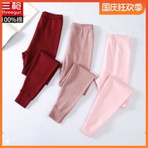 Three-shot autumn pants women wear pure cotton autumn and winter one piece thick warm pants cotton loose breathable bottoming cotton pants