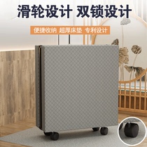 Japanese-style folding sheets for people with high-grade adult hard bed 1 meter 2 strong and durable solid hotel extra bed folding bed