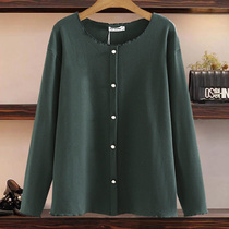 De velvet zhen zhu kou long sleeve base shirt autumn and winter middle-aged mother dress wild thin top fat mother-in-law T-SHIRT