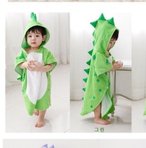 Children shark cartoon bath towel bag cloak men and women baby cotton pajamas baby hooded towel bathrobe bathrobe