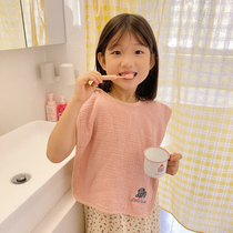 Baby saliva towel cotton type a gauze childrens complementary food bag bib bib pocket girl cute wash towel