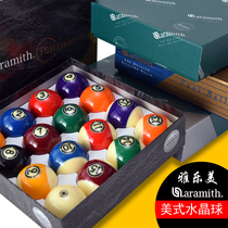 Imported Alemei Crystal Black Eight Billiards Chinese Style 8 Ball TV Table Tennis Pool Supplies Belgium 16 Color