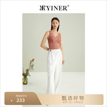 Soundtrack YINERlife21 autumn winter warm vest female V neckline lace BRA style naked vest woman wearing bra without wearing