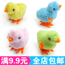  Winding clockwork chicken plush cartoon chicken supply stall hot sale childrens creative puzzle plush small toys