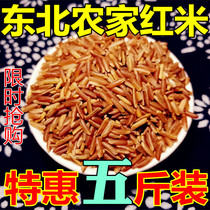5kg of northeast Heilongjiang farmers self-produced red rice grains porridge red brown rice specialty red blood Rice Rice