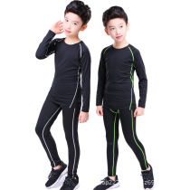Childrens quick-drying clothes set Boys tights for children Basketball Football clothes base shirt sportswear autumn thin