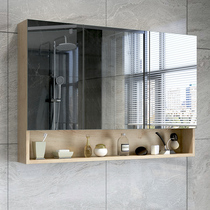 Bathroom mirror cabinet Separate wall-mounted bathroom mirror with shelf Nordic Toilet mirror box Toilet storage cabinet