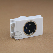  Type 128 microphone cannon Audio socket module panel ground plug special function piece male cannon