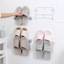 Home wall-mounted foldable shoe rack shoe storage rack home wall paste space-saving slippers rack