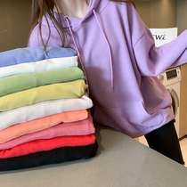 Pregnant women hooded sweater women loose 2021 new year spring solid color coat tide ins pregnant women long sleeve top