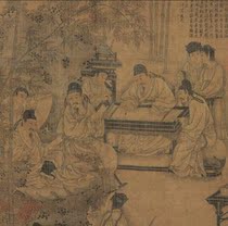 Tang Yan Liben Bamboo Forest Five Jun Tu ultra-high-definition electronic picture decoration spray identification copy Chinese painting material