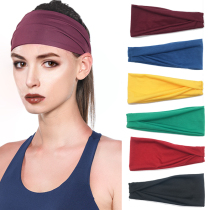 Korean womens sports headband Running quick-drying hairband Fitness elastic wide-brim yoga sweat belt antiperspirant belt
