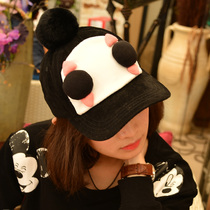 Bud Xiaoqi original niche design no face male face cute duck tongue baseball cap summer sunscreen handmade adjustable female models