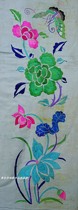 Collection level flowers and birds of the Republic of China old goods special gifts handmade embroidery old embroidery pieces Beijing embroidery hand embroidery decorative painting