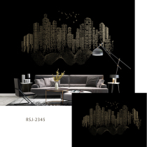  Middle and high-end ruby seamless wall cloth TV background embroidery unique embroidery time Jane actually home Jiaozuo shop