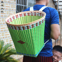  Basket bamboo woven handmade adult color household large vegetable basket Sichuan bamboo basket Bamboo basket Bamboo basket storage basket