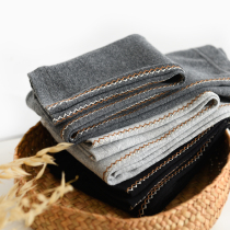 Body Yang Qi Children Pure Cotton Beating Bottom Pants Girl Side Woven Bar Elastic Pants Trousers Long Pants Spring And Autumn Childrens Clothing