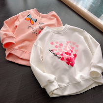 Childrens pure cotton necropolis girl princess cute cartoon hairy ring round collar child clothing spring and autumn in Shandong online shop