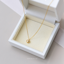 CECILIA little love pure 18K gold clavicle necklace Japanese craft ins Korean girl personality Wild