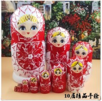Russian jacket 10 layers of Xueva Handmade Wooden Doll Creative Pendulum of Environmental Protection Puzzle Gift 1240