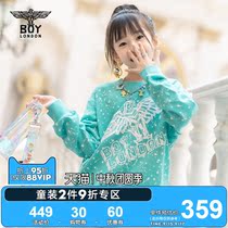 boylondon childrens clothes sweater 2021 New Eagle print coat J2132KB800529