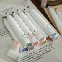Light color eye protection key marker Large capacity Morandi color fluorescent marker light color thick head set