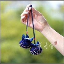 Bumingtang pomegranate bag hanging car hanging handmade Thorn plant blue dye fabric