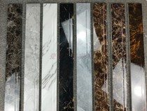 800*100 Deep Coffee Net Black Golden Popcorn Off-white Stereo With Groove Wall Skirt Corner Tile